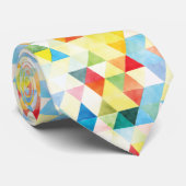 PixDezines Boho Geometrische/verstelbare driehoeke Stropdas (Opgerold)