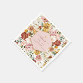 PixDezines Boho H2 Herfst Garden Flowers Napkins Servet (Hoek)