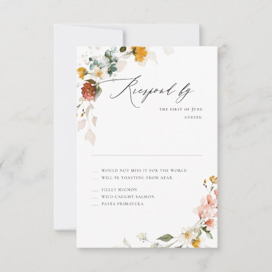 PixDezines Boho H2 Herfst Garden Flowers RSVP (Voorkant)