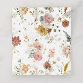 PixDezines Boho Herfst Garden Flowers Monogram Pla Plaatskaartje (Binnenkant ongevouwen)