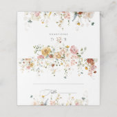PixDezines Boho Herfst Garden Flowers Monogram Plaatskaartje (Buitenkant ongevouwen)