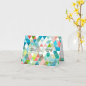 PixDezines Boho Triangles Mazel Tov/Gefeliciteerd Kaart (Gele Bloem)