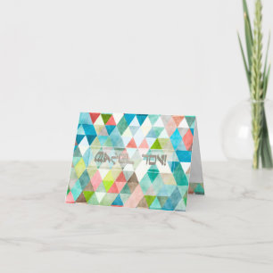 PixDezines Boho Triangles Mazel Tov/Gefeliciteerd Kaart