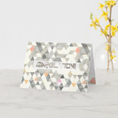 PixDezines Boho Triangles Mazel Tov/Gefeliciteerd Kaart (Gele Bloem)