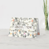 PixDezines Boho Triangles Mazel Tov/Gefeliciteerd Kaart (Voorkant)