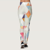 PixDezines Boho Watercolor Geometrisch/Driehoeken Leggings (Achterkant)