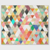 PixDezines Boho Waterverf Driehoeken/Geometrisch Cadeaupapier (Vlak)