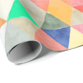 PixDezines Boho Waterverf Driehoeken/Geometrisch Cadeaupapier (Rol Hoek)