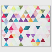 PixDezines Boho Waterverf driehoeken/Geometrisch Cadeaupapier (Vlak)