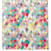 PixDezines Boho Waterverf Geometric Douchegordijn (Voorkant)