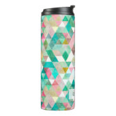 PixDezines Boho Waterverf Geometric/Triangles Thermosbeker (Gedraaid links)