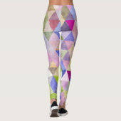 PixDezines Boho Waterverf Geometrisch/Driehoeken Leggings (Achterkant)