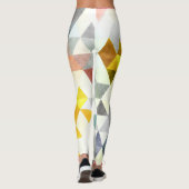 PixDezines Boho Waterverf Geometrisch/Driehoeken Leggings (Achterkant)