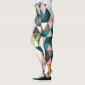 PixDezines Boho Waterverf Geometrisch/Driehoeken Leggings (Links)
