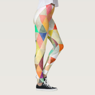 PixDezines Boho Waterverf Geometrisch/Driehoeken Leggings