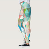 PixDezines Boho Waterverf Geometrisch/Driehoeken Leggings (Links)