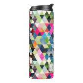 PixDezines Boho Waterverf Geometrisch/Driehoeken Thermosbeker (Gedraaid links)