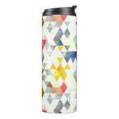 PixDezines Boho Waterverf Geometrisch/Driehoeken Thermosbeker (Gedraaid links)
