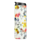 PixDezines Boho Waterverf Geometrisch/Driehoeken Thermosbeker (Geroteerd rechts)