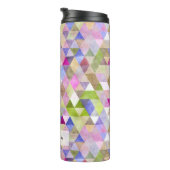 PixDezines Boho Waterverf Geometrisch/Driehoeken Thermosbeker (Geroteerd rechts)