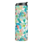 PixDezines Boho Waterverf Geometrisch/Driehoeken Thermosbeker (Gedraaid links)