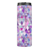 PixDezines Boho Waterverf Geometrisch/Driehoeken Thermosbeker (Achterkant)