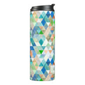 PixDezines Boho Waterverf Geometrisch/Driehoeken Thermosbeker (Gedraaid links)