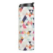 PixDezines Boho Waterverf Geometrisch/Driehoeken Thermosbeker (Gedraaid links)