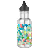 PixDezines Boho Waterverf Geometrisch/Driehoeken Waterfles (Links)