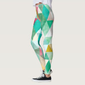 PixDezines Boho Waterverf Geometrisch/Jade Leggings (Links)
