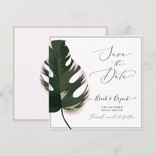 PixDezines bonte monsterbladeren Kaart (Voorkant / Achterkant)