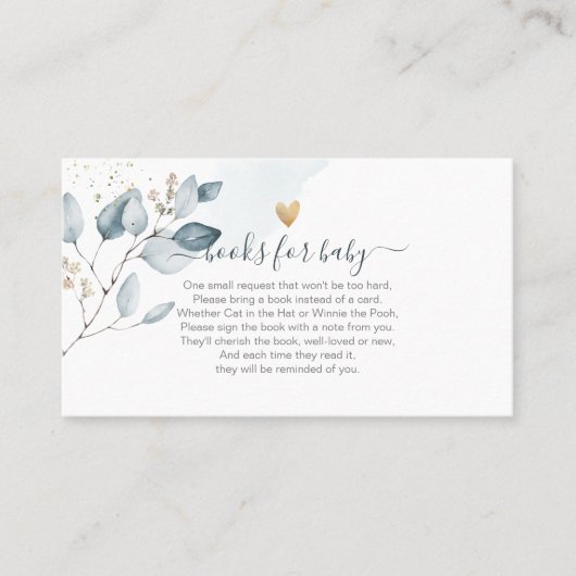 PixDezines Book Request, Blue Gum Eucalyptus Plaatskaartje (Voorkant)