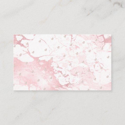 PixDezines Book Request, Blush Marble+Hearts Enclo Plaatskaartje (Achterkant)