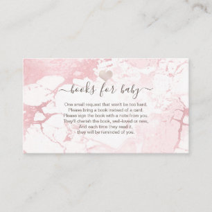 PixDezines Book Request, Blush Marble+Hearts Enclo Plaatskaartje