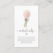 PixDezines Book Request Glitter Blush Roos ballon Plaatskaartje (Voorkant)