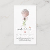 PixDezines Book Request Glitter Dusty Roos ballon Plaatskaartje (Voorkant)