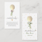 PixDezines Book Request Gold Glitter Balloon Encls Plaatskaartje (Voorkant / Achterkant)