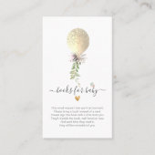 PixDezines Book Request Gold Glitter Balloon Encls Plaatskaartje (Voorkant)