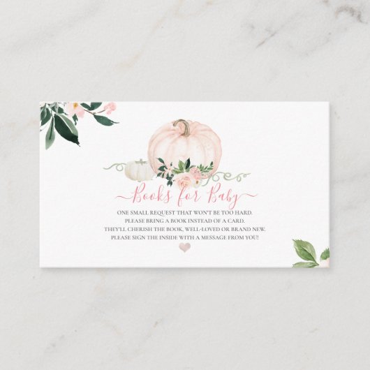 PixDezines Book Request, Waterverf Blush Pumpkin Informatiekaartje (Voorkant)