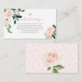 PixDezines Book Request, Waterverf Blush Rozen en Informatiekaartje (Voorkant / Achterkant)