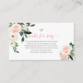 PixDezines Book Request, Waterverf Blush Rozen en Informatiekaartje (Voorkant)