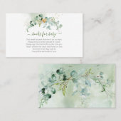 PixDezines Book Request Waterverf Eucalyptus Encl Plaatskaartje (Voorkant / Achterkant)