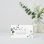 PixDezines Book Request, Waterverf Eucalyptus Informatiekaartje (Staand voorkant)