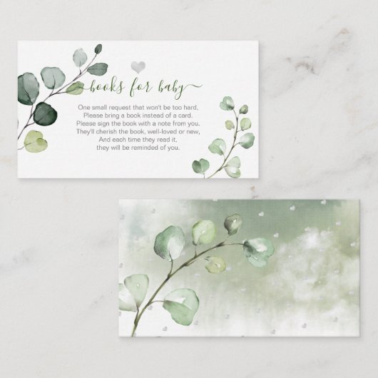 PixDezines Book Request, Waterverf Eucalyptus Informatiekaartje (Voorkant / Achterkant)