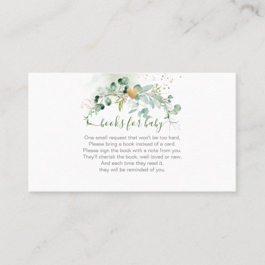PixDezines Book Request, Waterverf Eucalyptus Plaatskaartje (Voorkant)