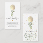 PixDezines Book Request, Waterverf Gold ballon Informatiekaartje (Voorkant / Achterkant)