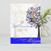 PixDezines BOOM DES LEVENS BAR MITZWAH Kaart (Staand voorkant)