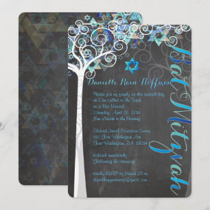 PixDezines Boom des Levens Bat Mitzvah/krijtbord Kaart