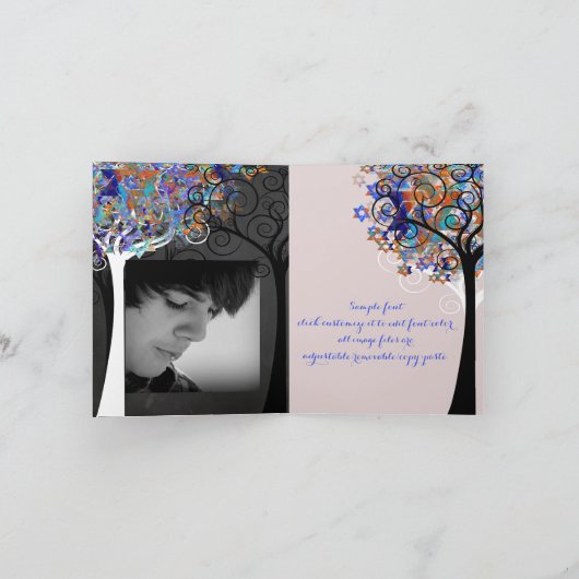 PixDezines boom van het leven/dank u/karton Bedankkaart (Binnen)