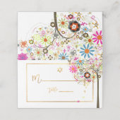 PixDezines Boom van Life+Floral+Faux Gold Plaatskaartje (Buitenkant ongevouwen)